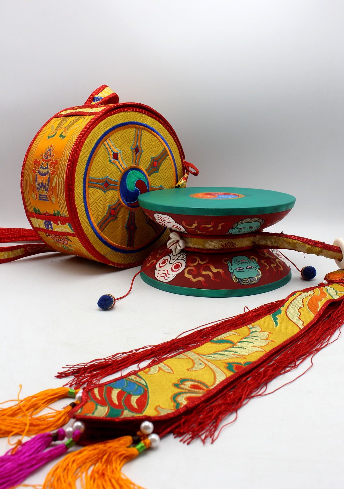 Exclusive Tibetan Buddhist Ritual Chod Drum Damaru — NepaCrafts Product
