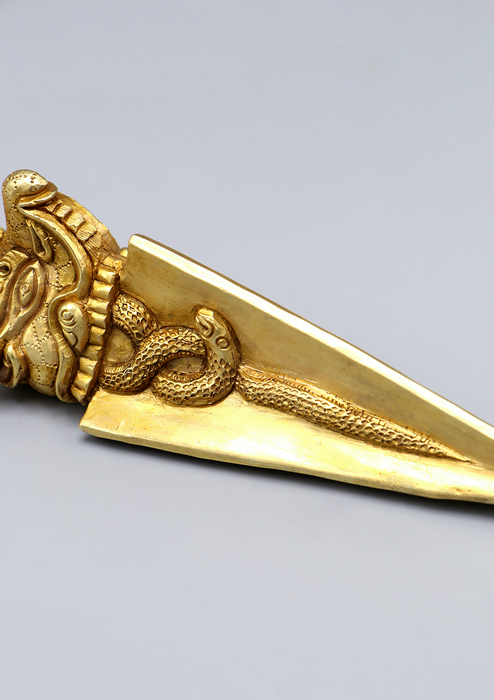 Buddhist Ritual Gold Plated Phurba Dagger
