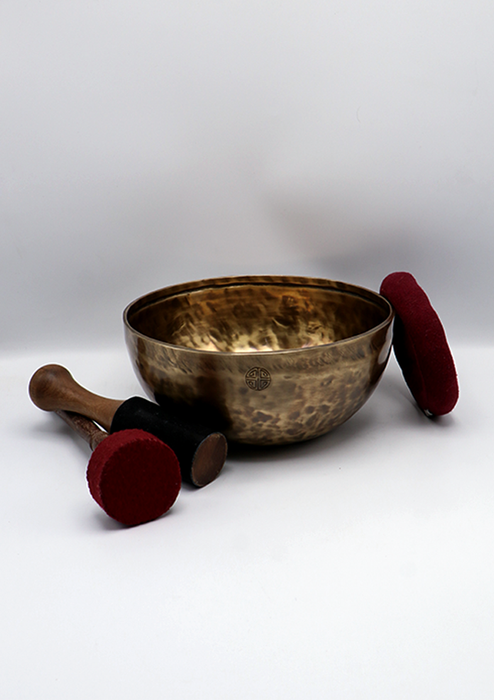 Hand Hammered Tibetan Full Moon Singing Bowl 9.5" - 10"