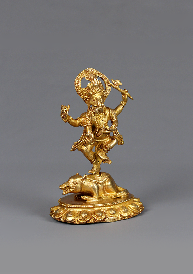 Fully Gold Plated Ganesh Mini Statue 4"H