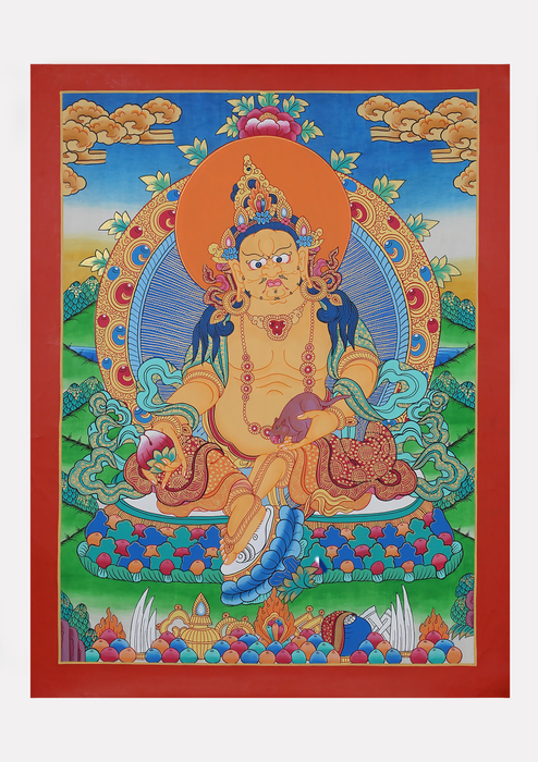 Kubera Thangka Painting God of Wealth