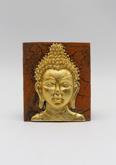 Golden Buddha Head Ceramic Fridge Magnet
