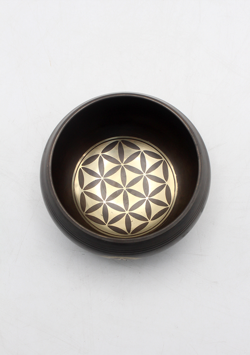 Tibetan Mandala Carved Singing Bowl