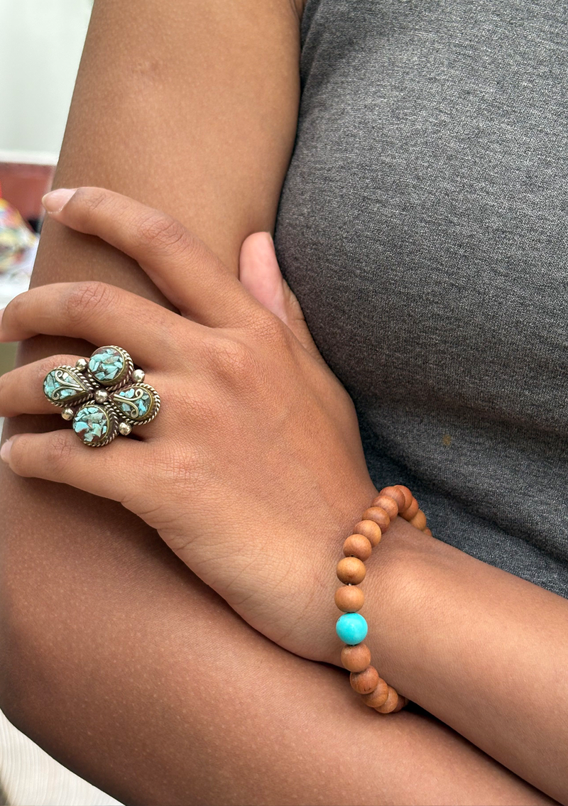 Seven Chakra Sandalwood Wrist Mala