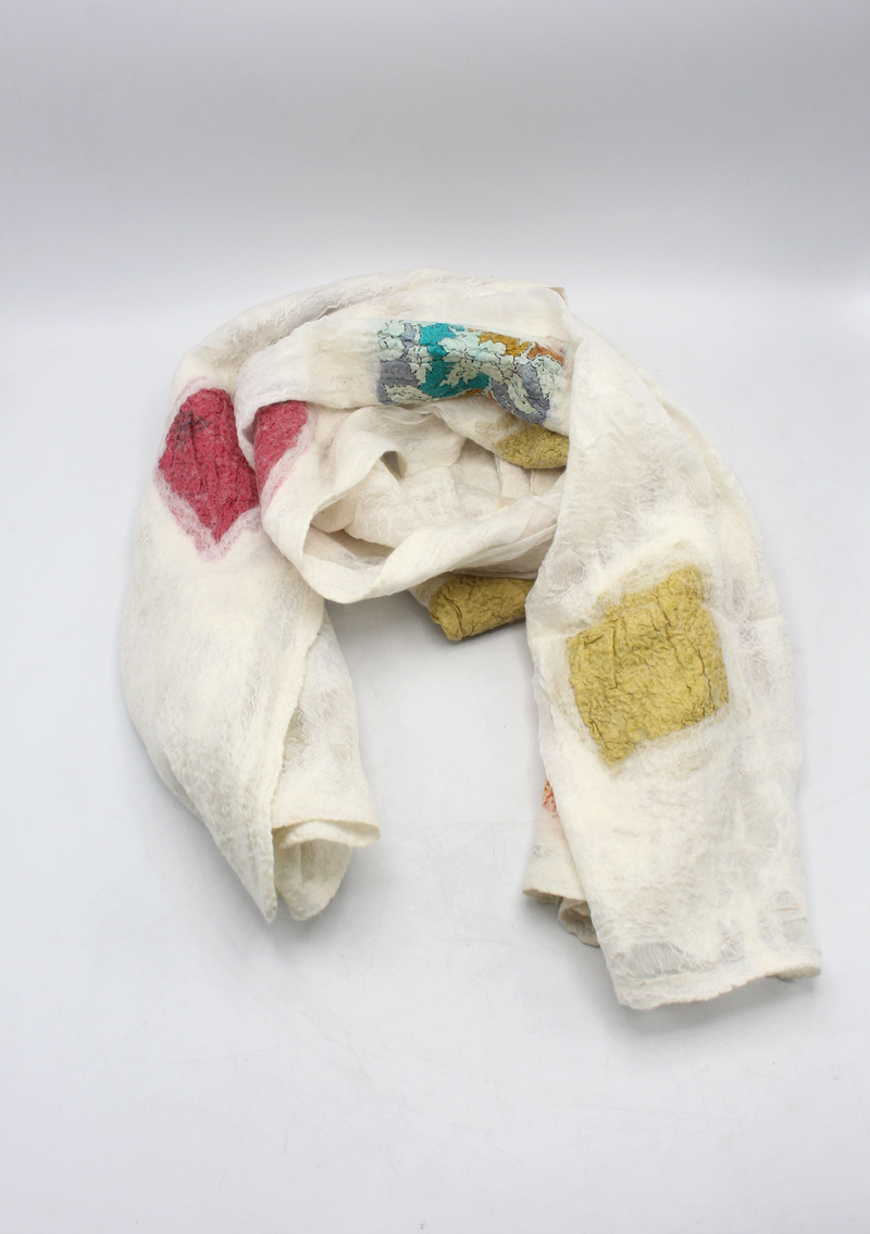 Felt White Mosaic Wrap