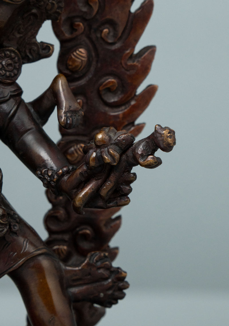 Copper Oxidized Ekajati Dakini Statue