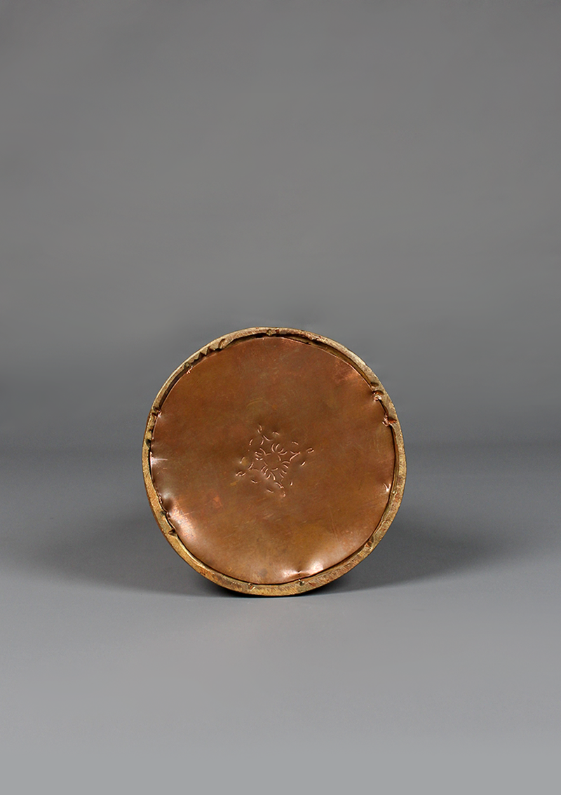 Partly Gold Plated Copper Stupa  Chaitya 9"