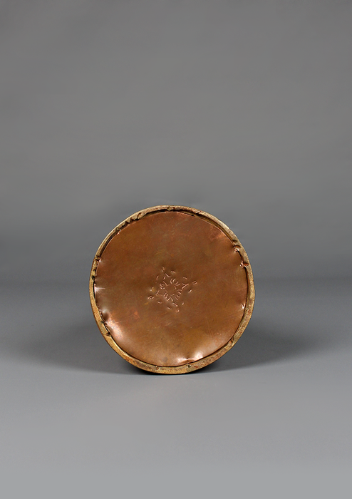 Partly Gold Plated Copper Stupa  Chaitya 9"