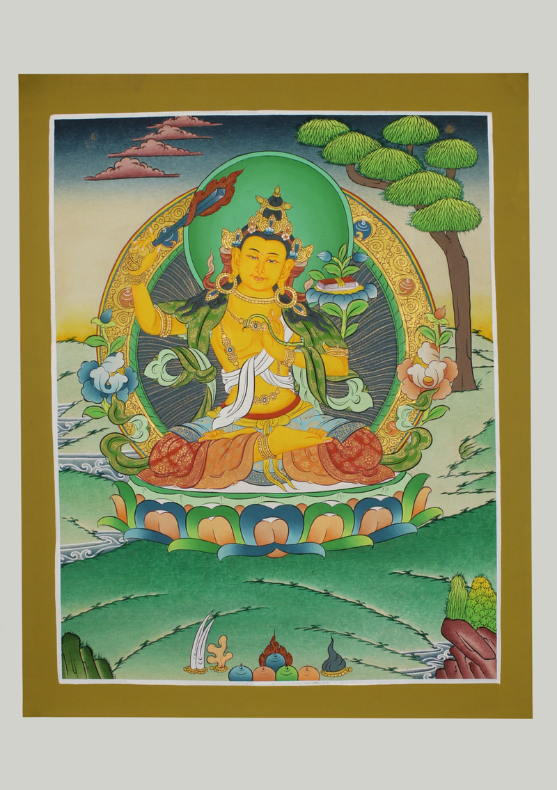 Manjushree Thangka Painting