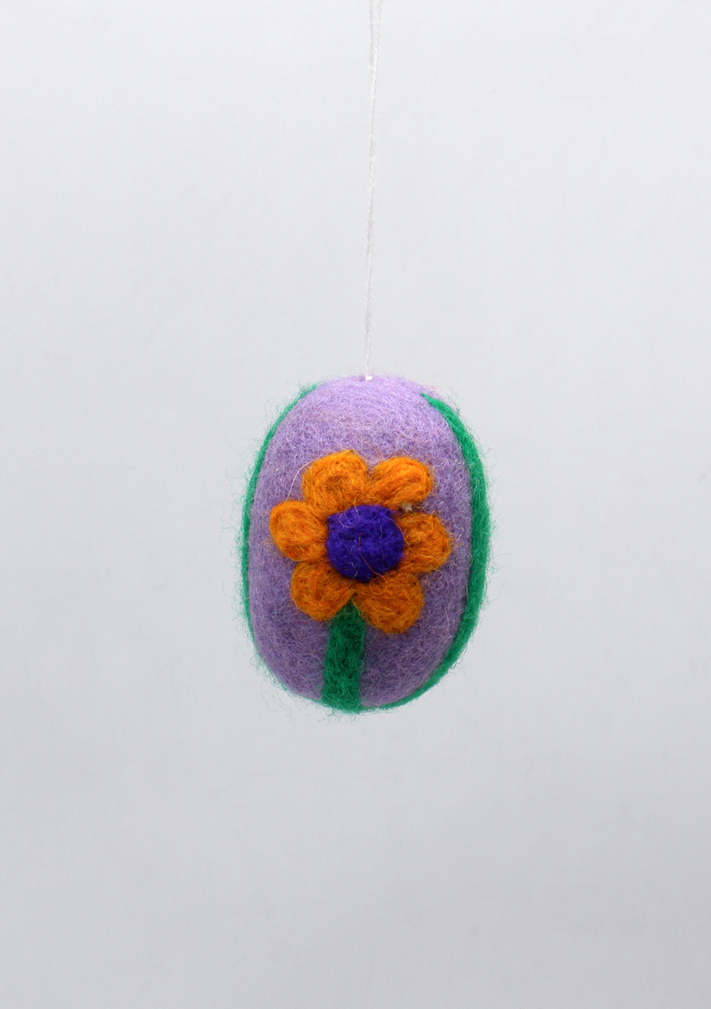Multi Color Handmade Felt Easter Egg Ornaments