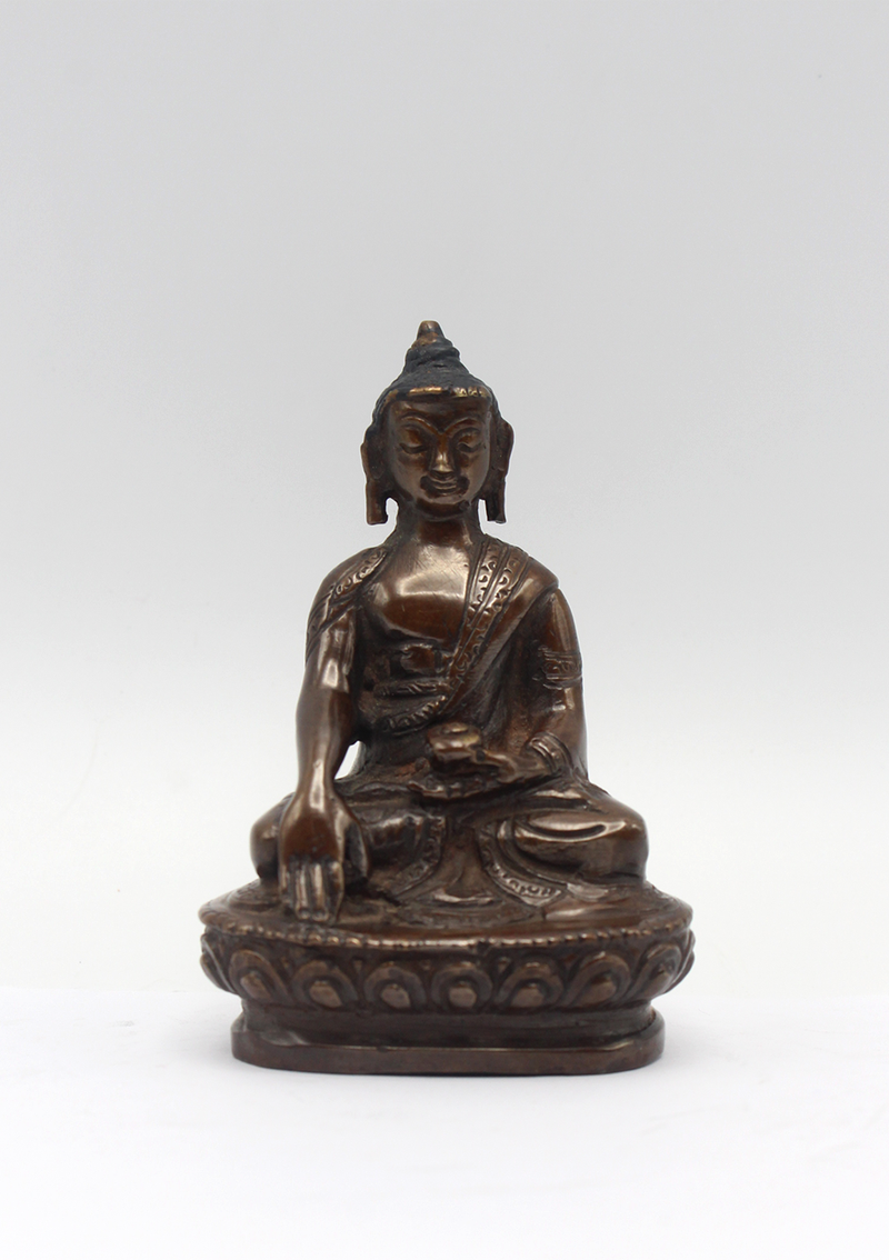 Copper Mini Shakyamuni Buddha Statue 3" H