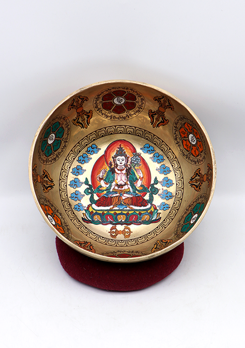 Chenrezig  HandPainted  Tibetan Singing Bowl