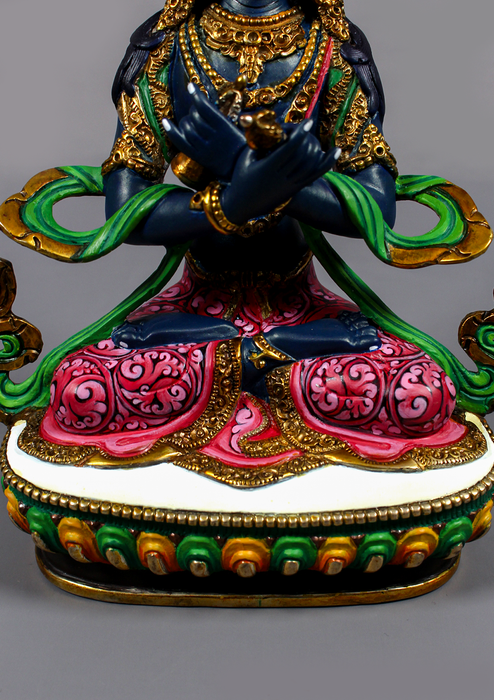 Vajradhara Handpainted Gold Gilded Statue