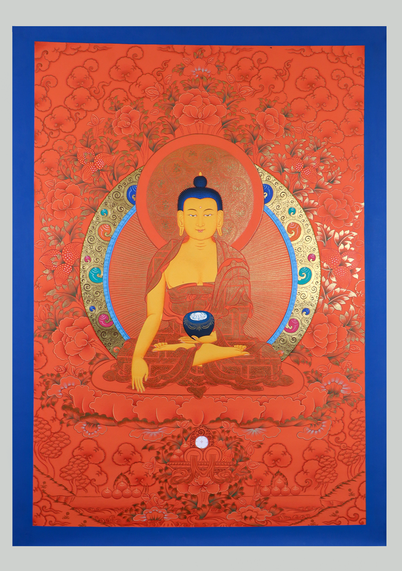 Red  Shakyamuni Buddha Thangka Painting