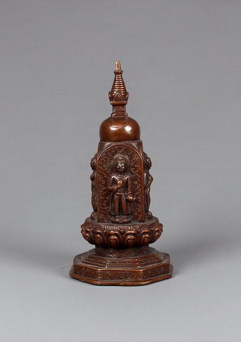 Copper Chiba: Dyo  Mini Buddha Stupa (Chiba Stupa) 6"H