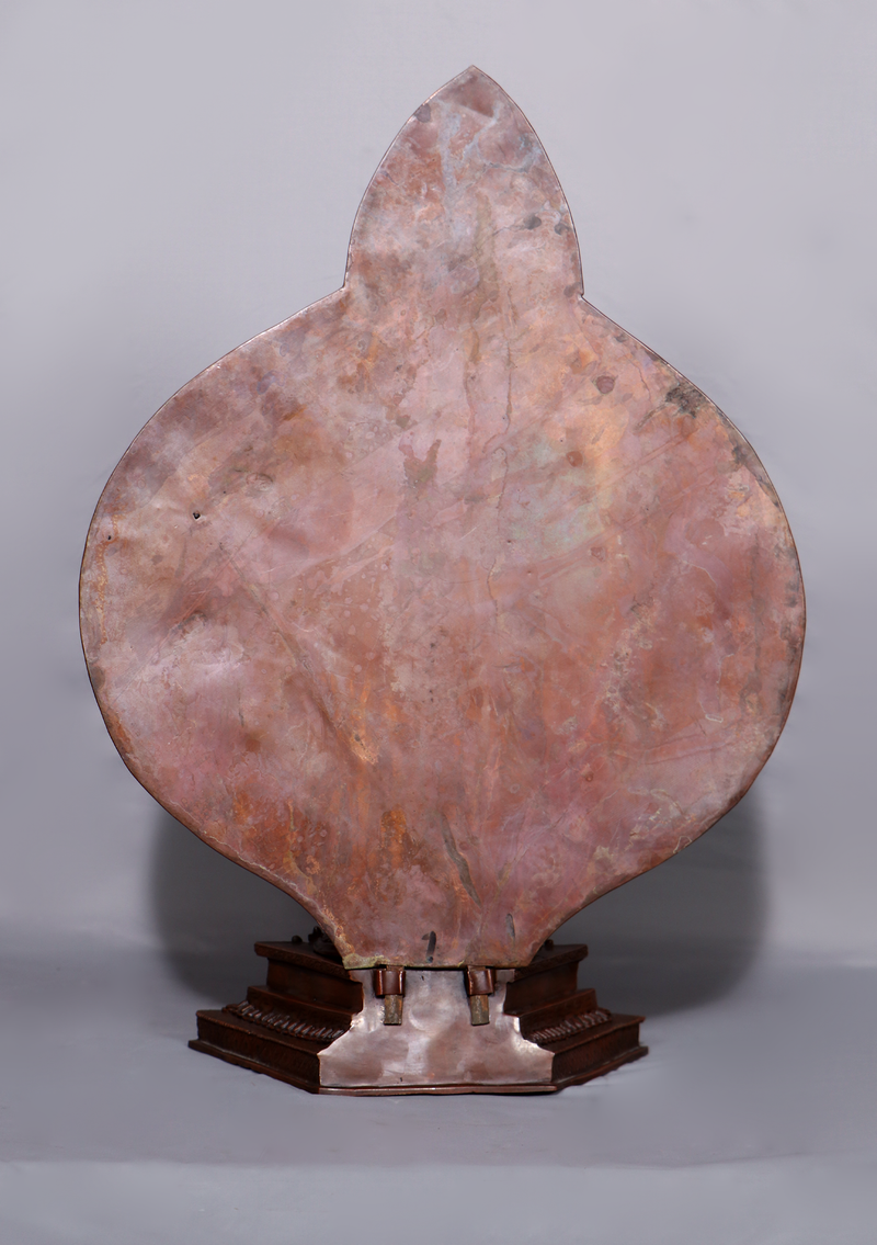 Thousand- Armed  Avalokiteshvara Copper Oxyidzed  Statue 17"H
