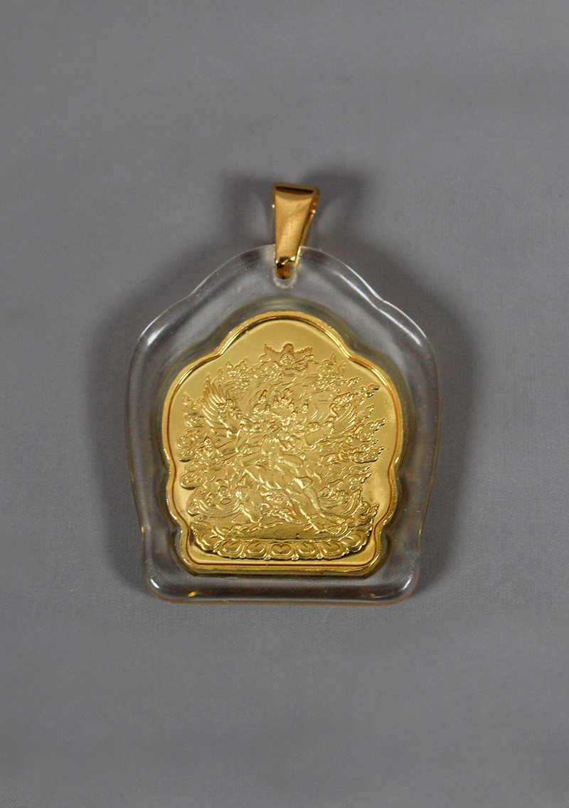 Buddhist Deity With Mantra Pendant