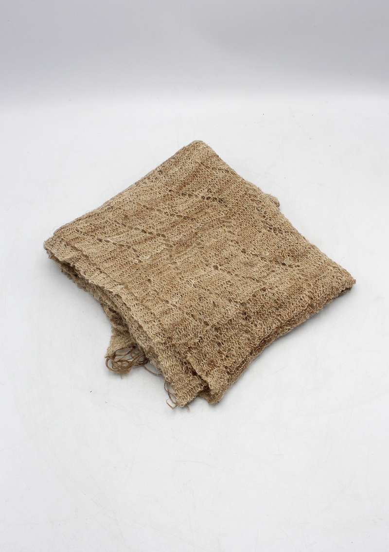 Natural Nettle Yarn Woven Shawl- Light