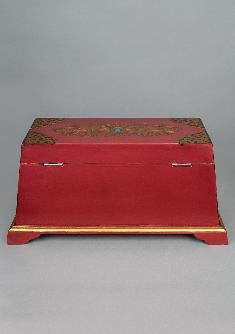 Handpainted Tibetan Cheppu Wooden Altar Box