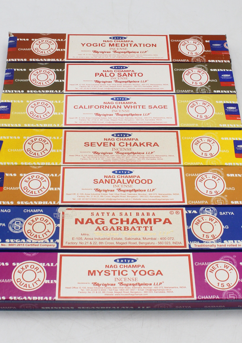 Nag Champa Satya Yoga Healing Incense Set Pack of 7, 15 gm each