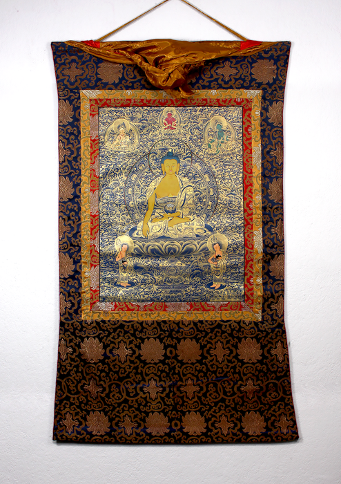 Shakyamuni Buddha Brocade Thangka Painting