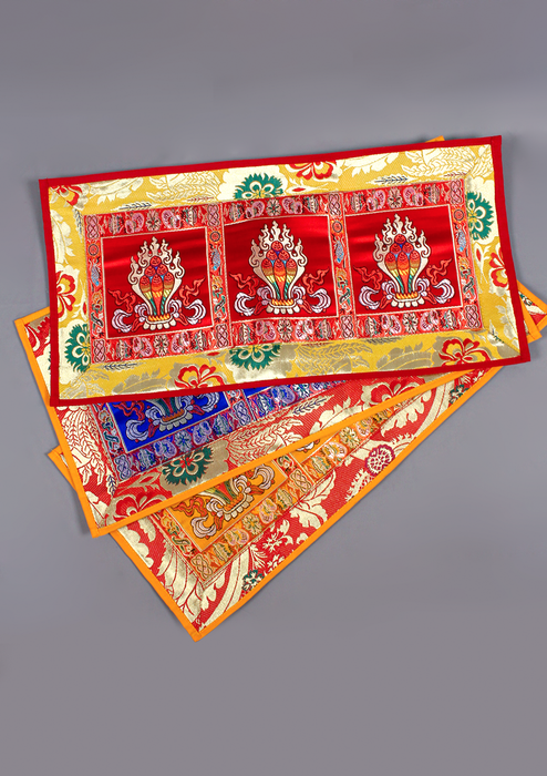 Tibetan Brocade Wish Fulfilling Jar Altar Cloth