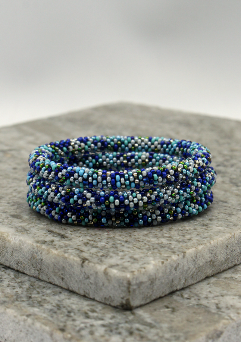 Blue Roll on Beads Barcelona Arts Bracelet