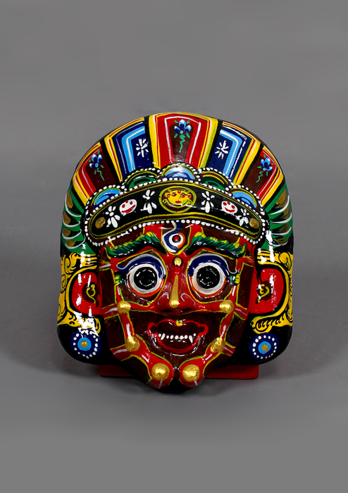 Handpainted Mahakali Paper Mache Hanging Mask