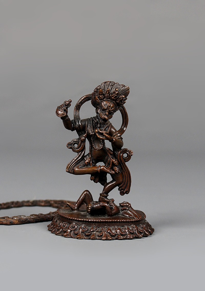 Copper Simhamukha Statue 3.75"