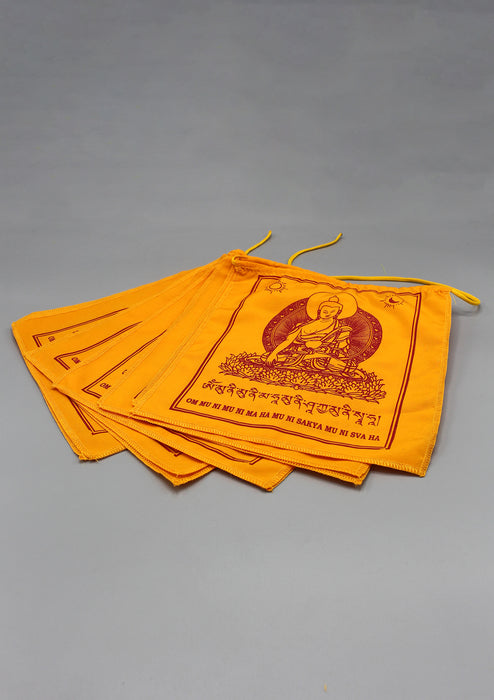 All Orange Shakyamuni Exclusive Prayer Flags