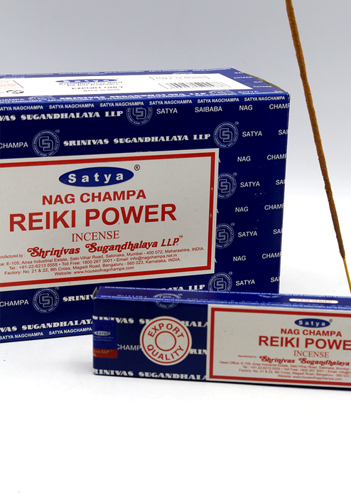 Satya Nagchampa Reiki Power Incense Sticks, Set of 12 Packs, Each 15 g