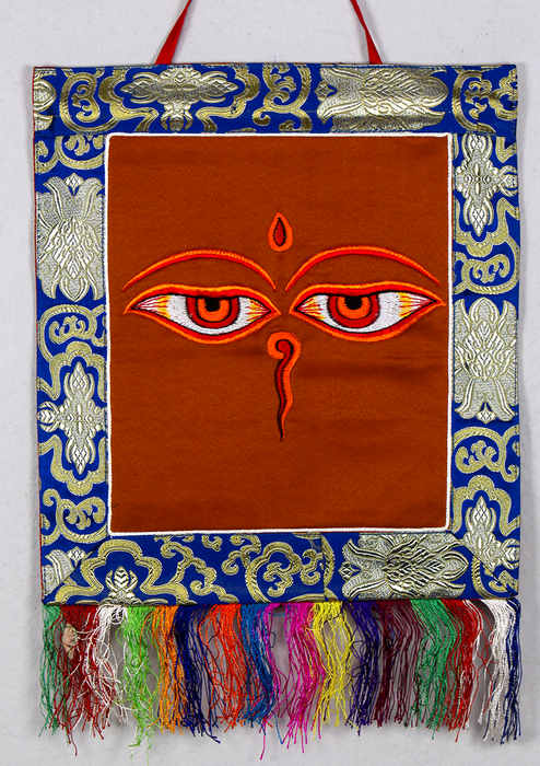 Buddha Eyes Brocade Wall Hanging