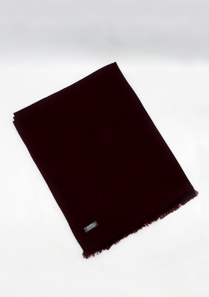 Dark Monk Red Maroon Cashmere Large Shawl