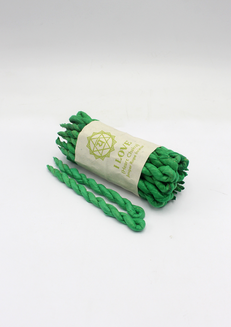 Heart Chakra  Anahata Juniper Green  Rope Incense