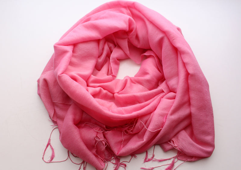 Georgous Pink Shiney Water Pashmina Shawl