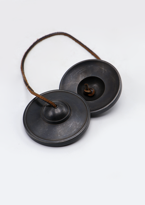 Plain Black Meditation Tingsha Cymbal