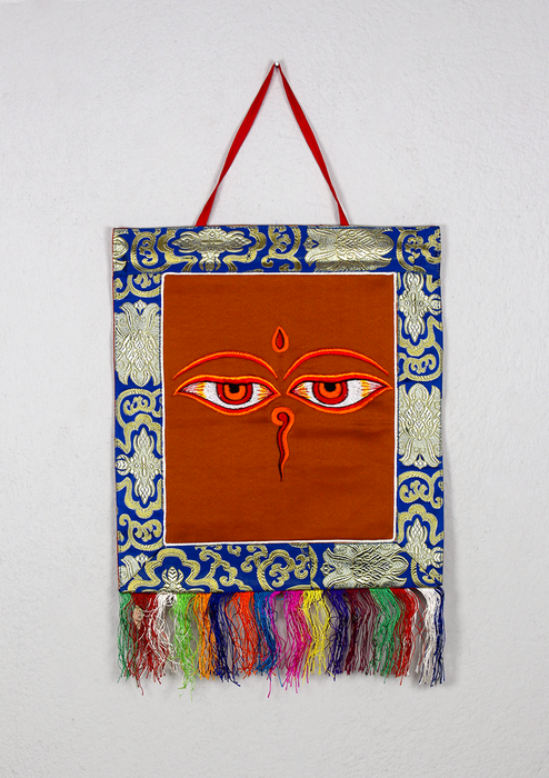 Buddha Eyes Brocade Wall Hanging