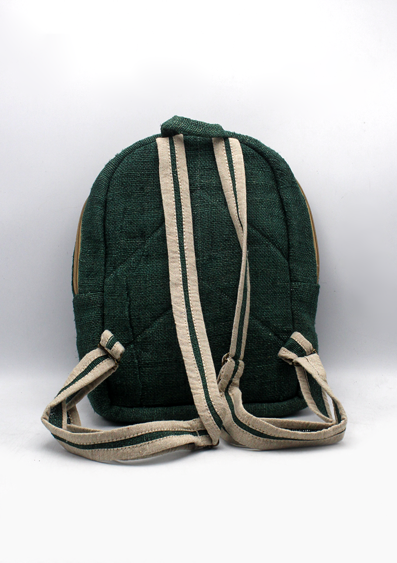 Natural and Earthy Green Hemp Backpack