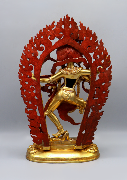 Kurukulla 24 K Gold Copper Statue 14" H