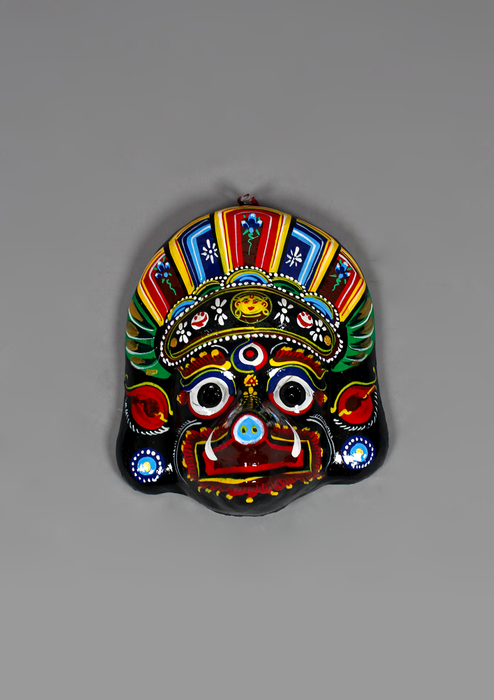 Handpainted Barahi Paper Mache Hanging Mask
