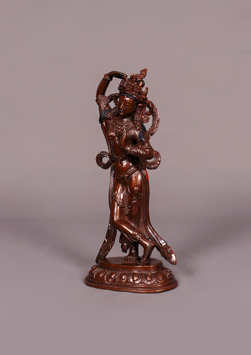Copper Oxidized Mayadevi Statue 8"H