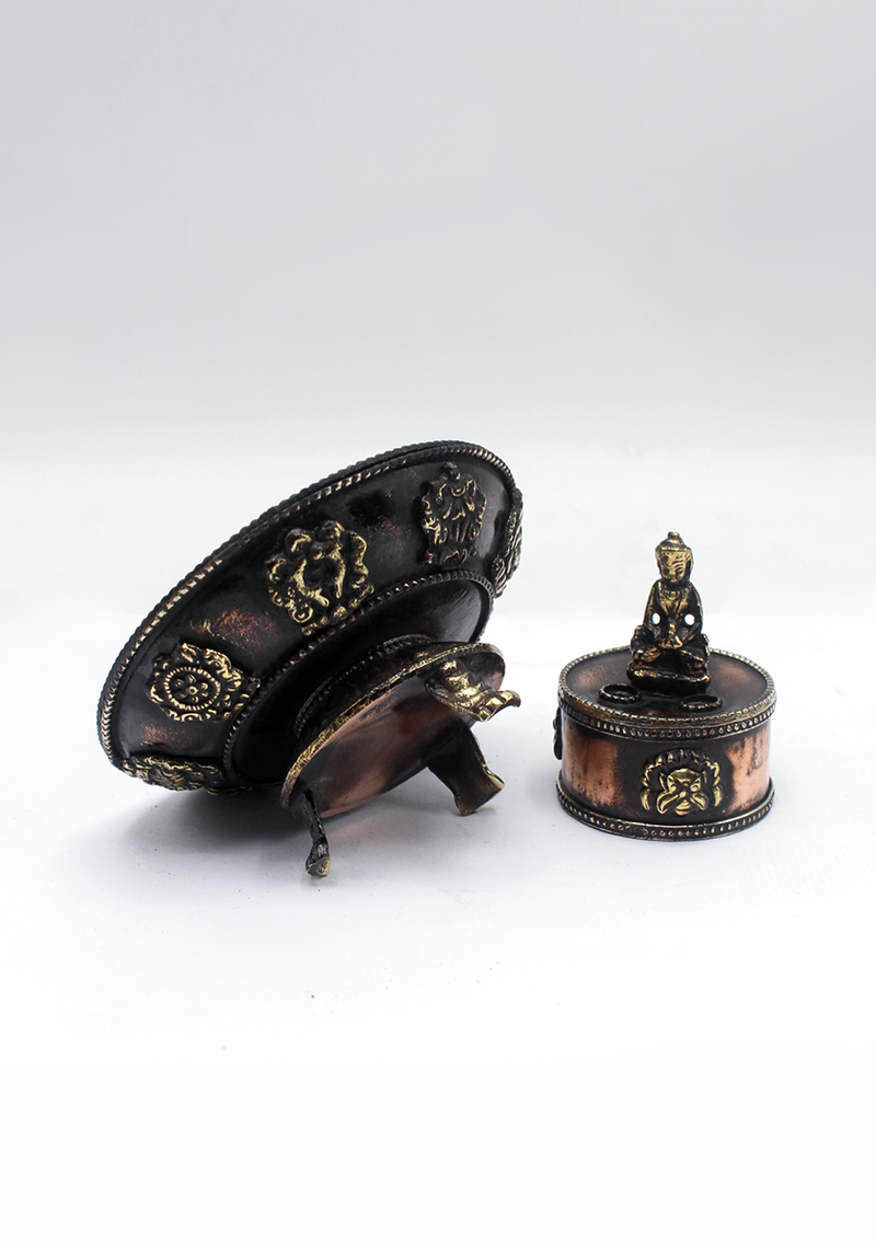 Copper Buddha Incense Burner
