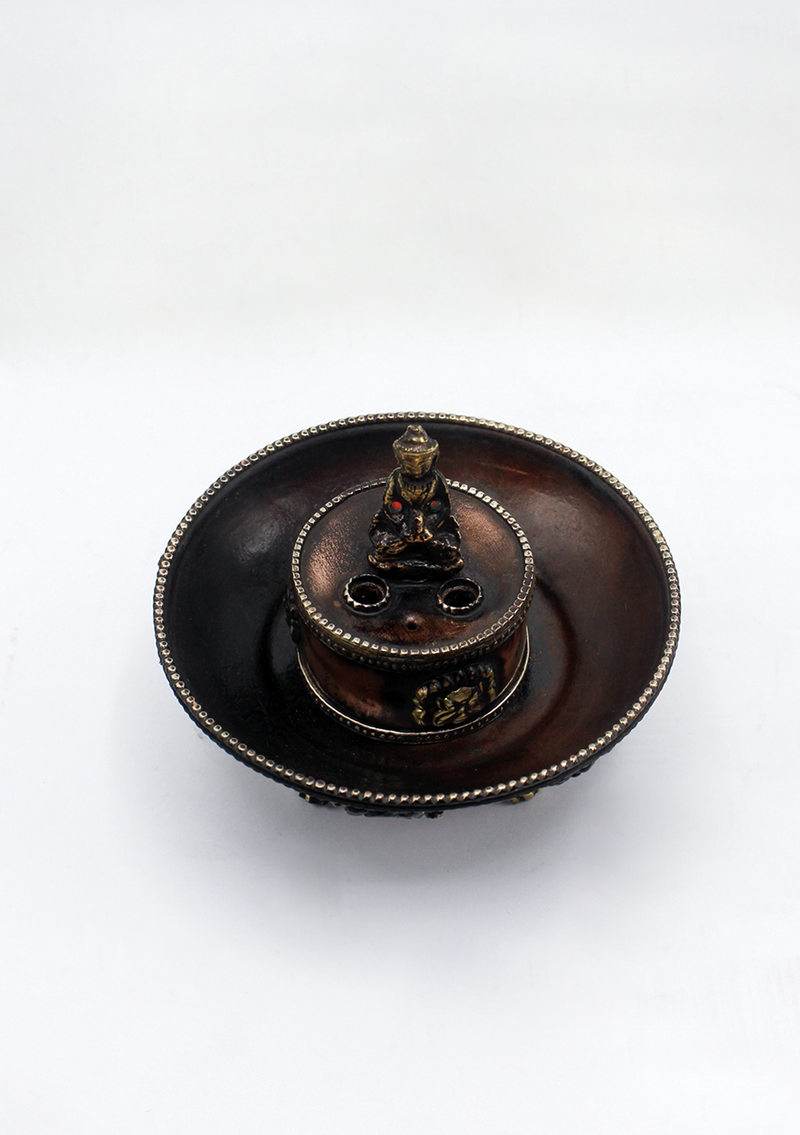 Copper Buddha Incense Burner