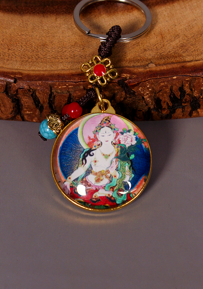 Tara Chenrezig   Kalachakra   Buddhist Key Chain