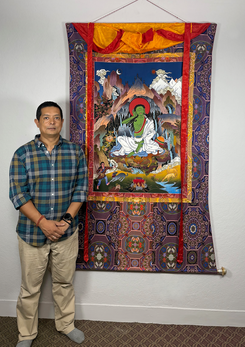 Milarepa Appliqué Thangka