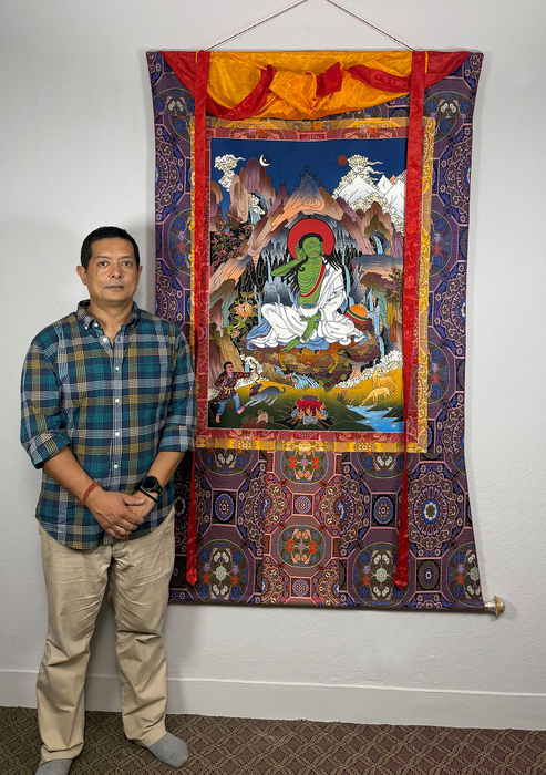 Milarepa Appliqué Thangka