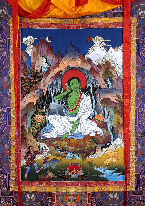 Milarepa Appliqué Thangka