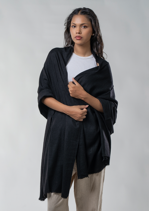 Pure Pashmina Shawl Black