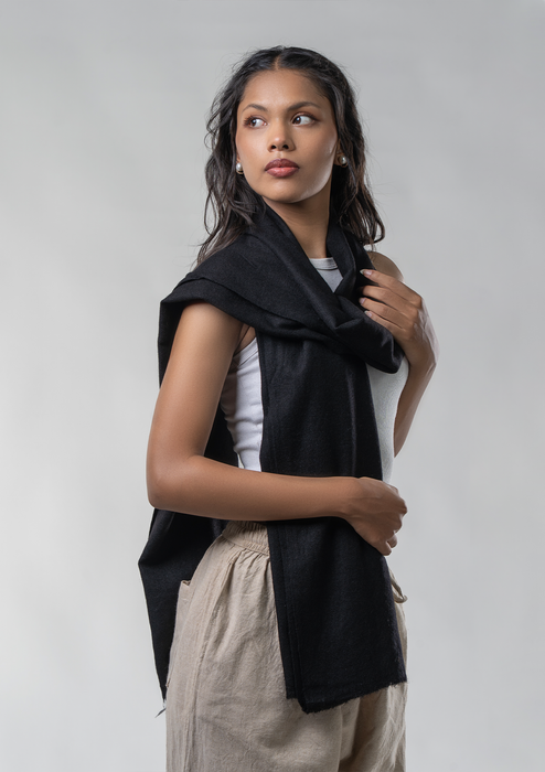 Pure Pashmina Shawl Black