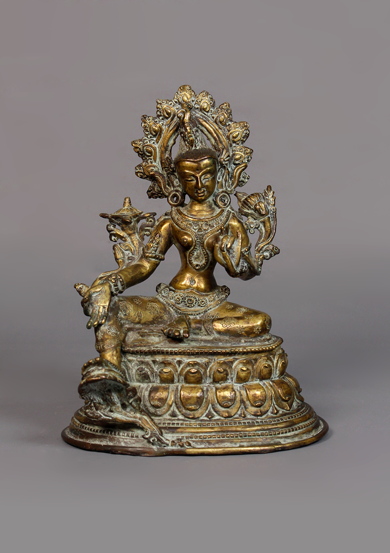 Antique Tibetan Deities Green Tara Statue